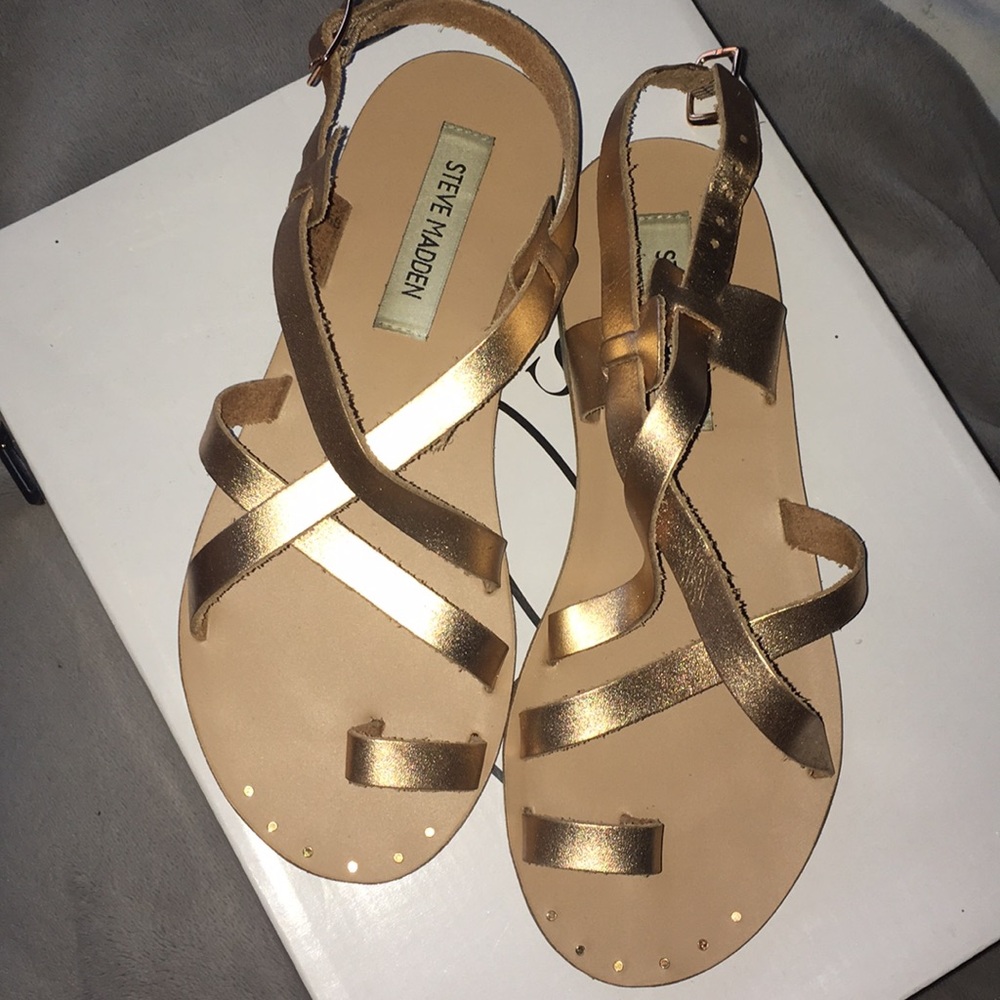 Rose gold sandals